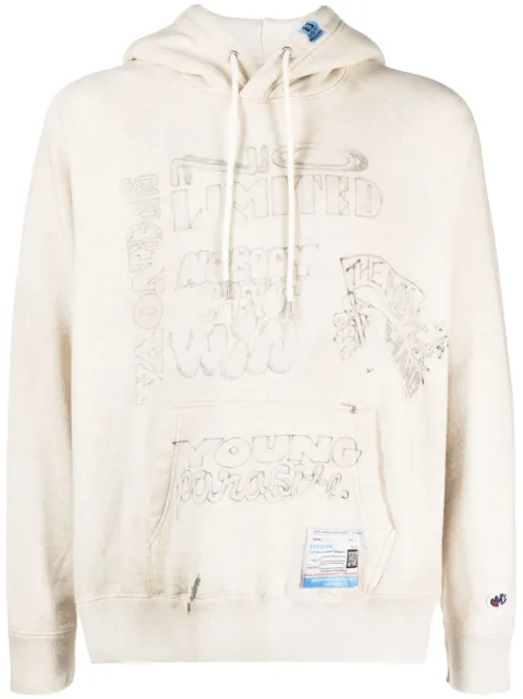 Maison MIHARA YASUHIRO hoodie con eslogan estampado