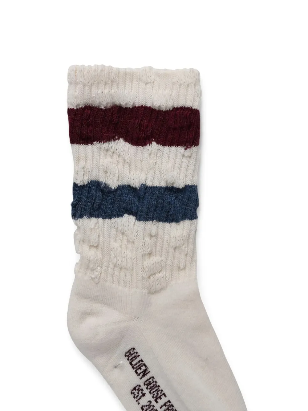 Golden Goose Distressed Socks In White