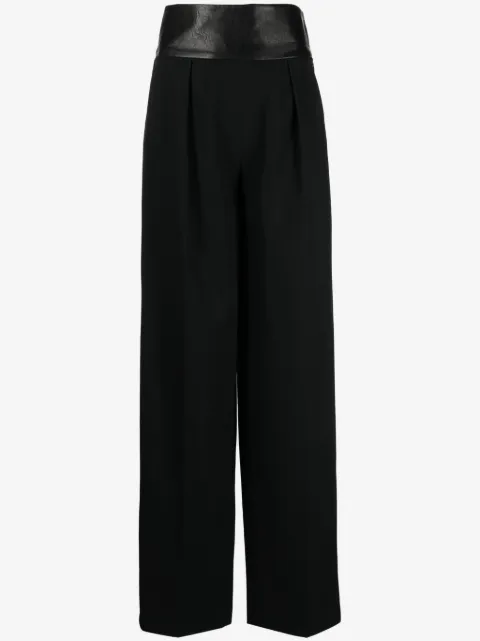 System pantalon plissé à taille haute 