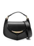 Del Core logo-engraved leather shoulder bag - Black