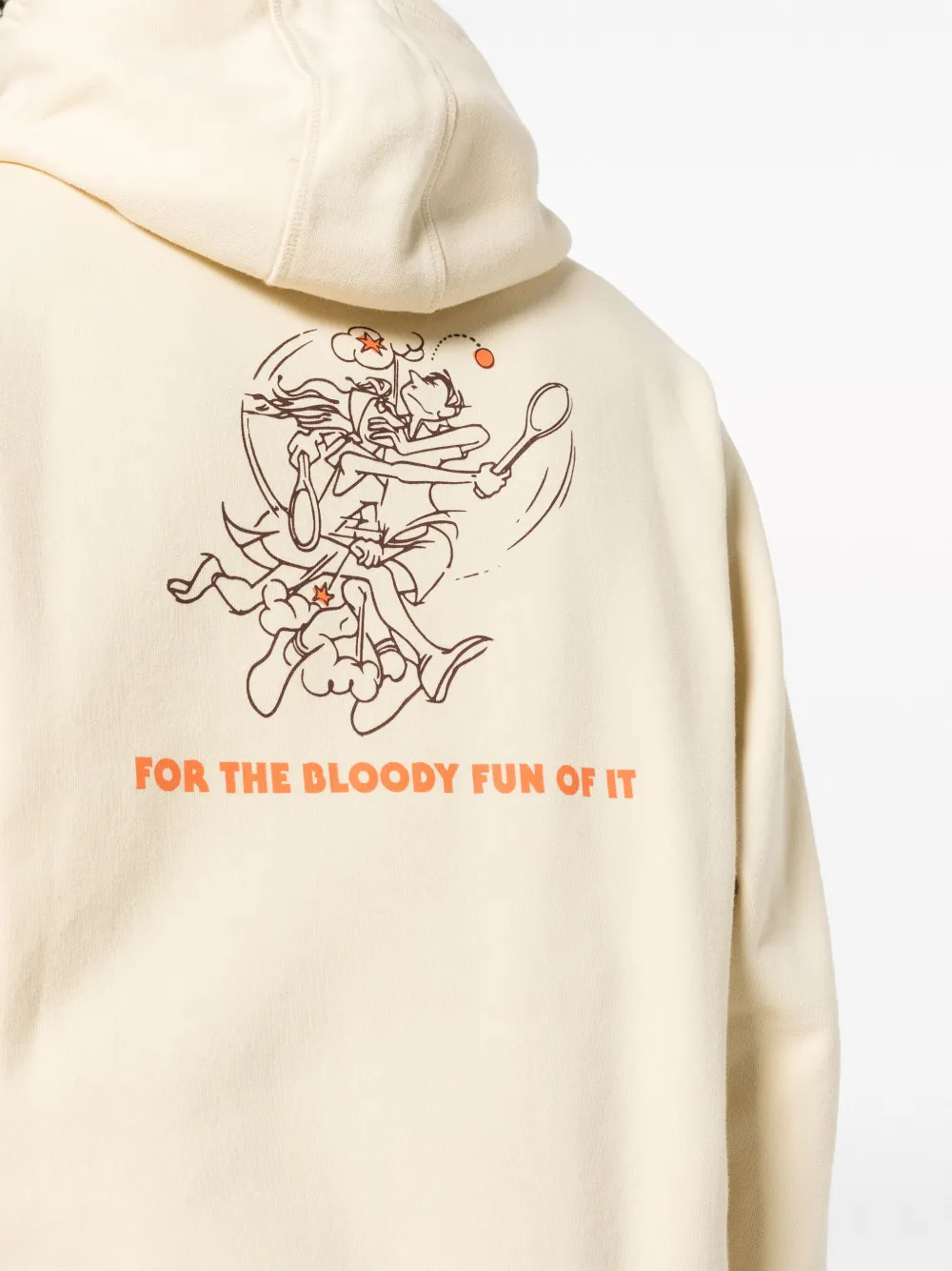 Palmes Hoodie met tekst Beige