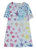 Stella McCartney Kids star-print cotton dress - Blue