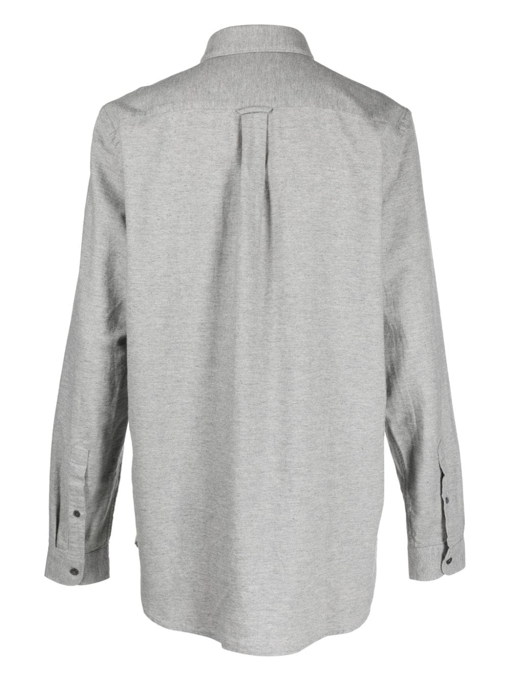 Shop Closed Long-sleeve Cotton Shirt In Grey