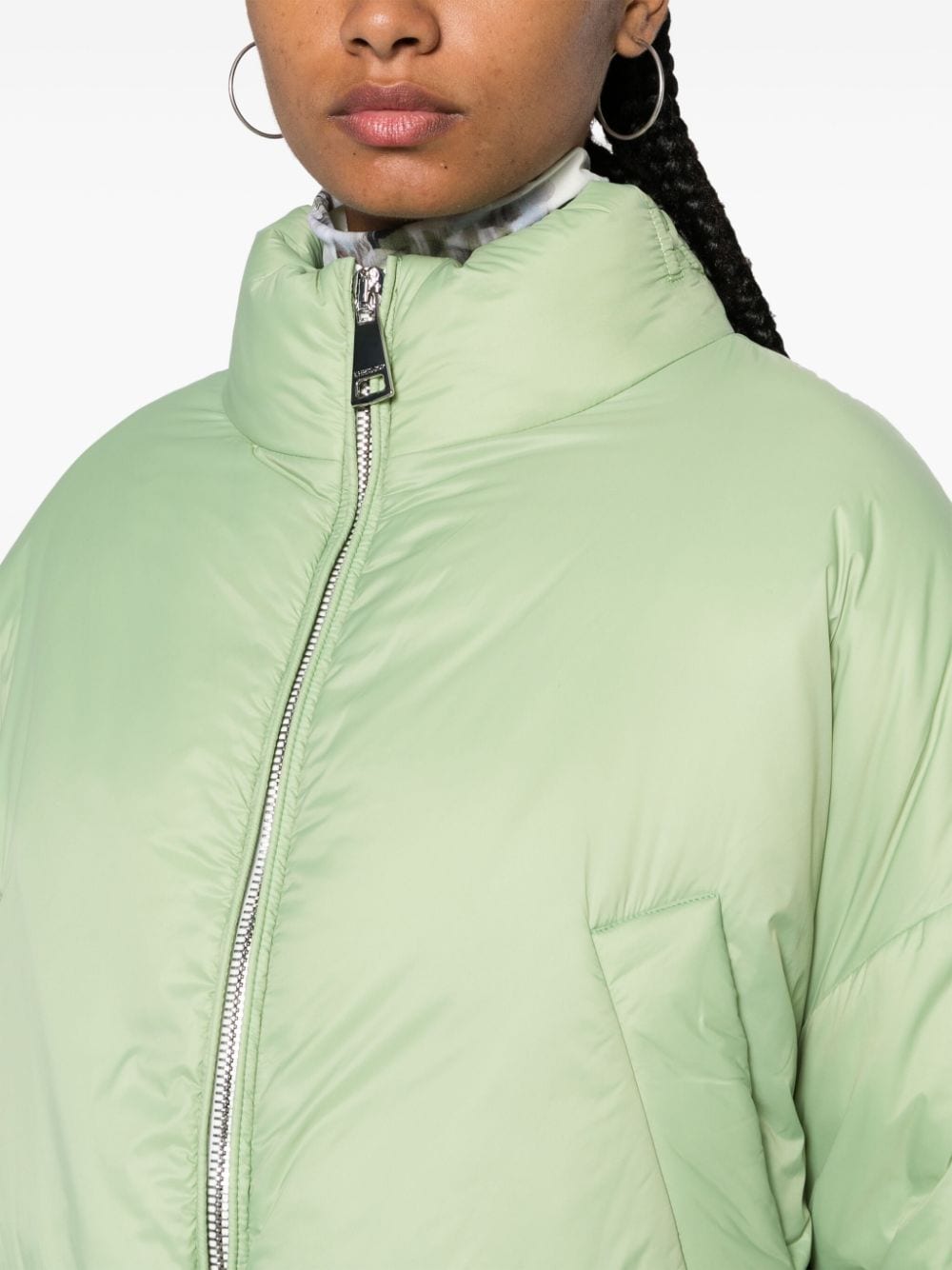 Shop Khrisjoy Joy Cropped Jacket In Green