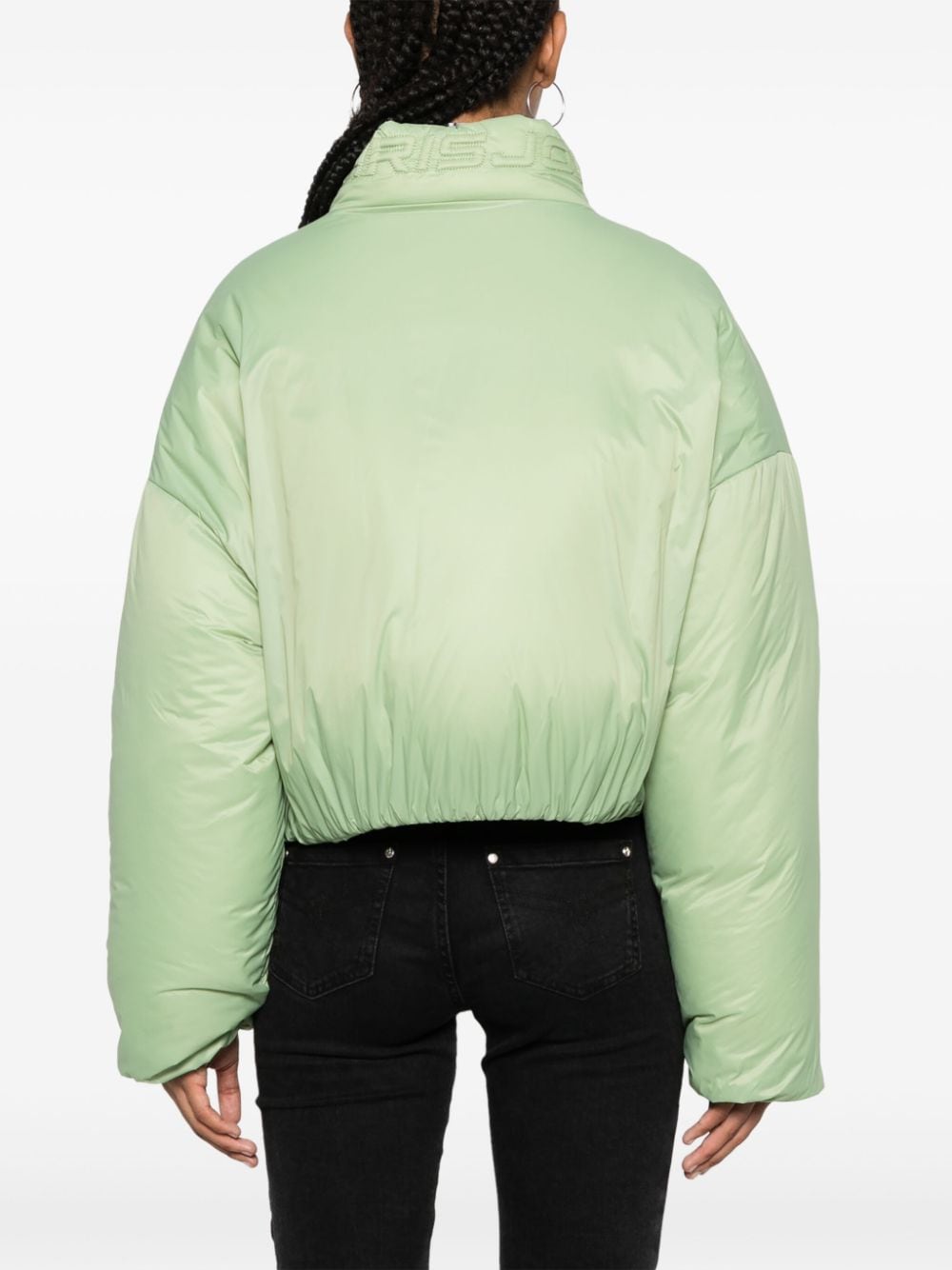 Shop Khrisjoy Joy Cropped Jacket In Green