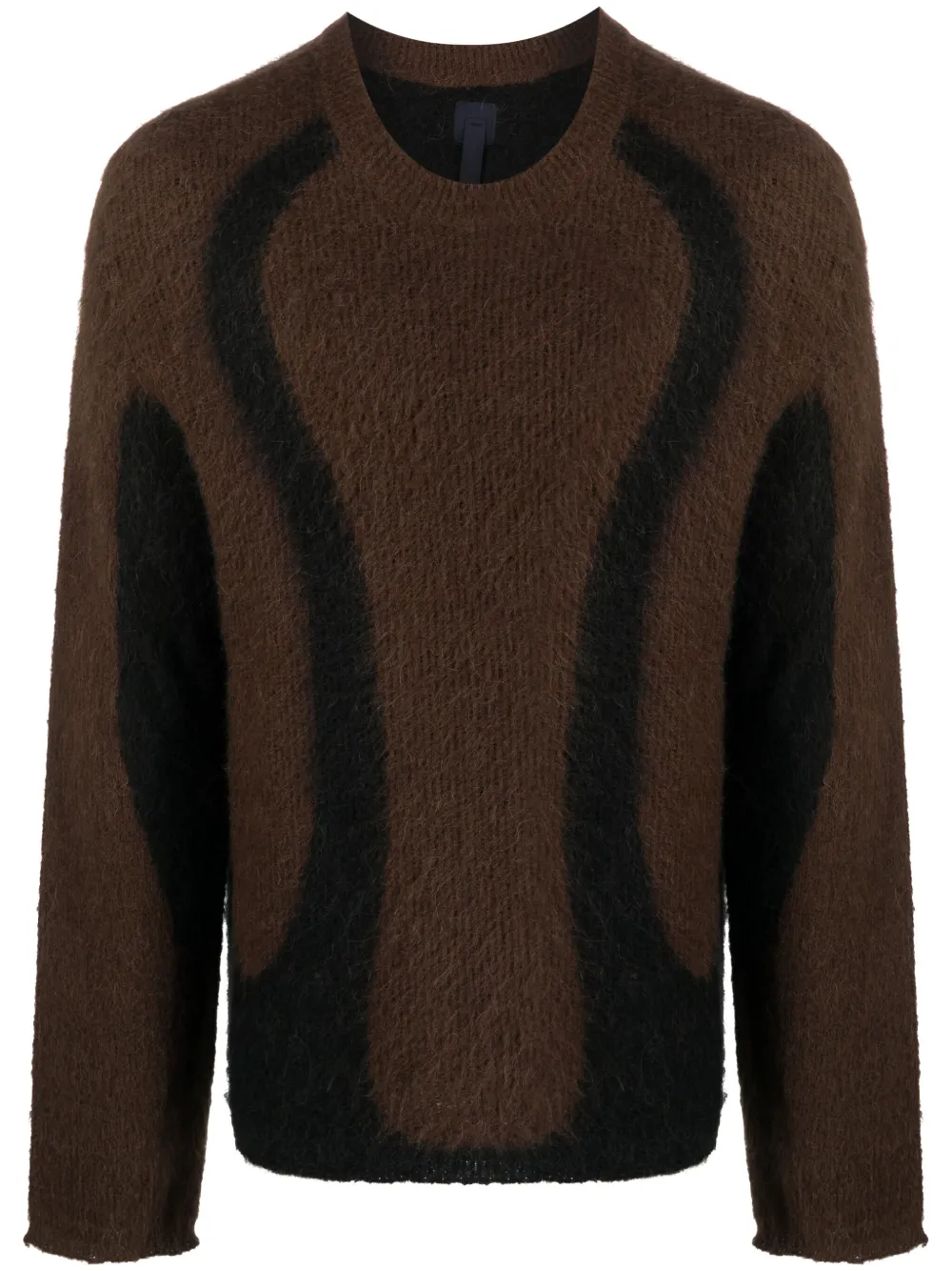 J.LAL two-tone design brushed-effect jumper | Brown | Image 1