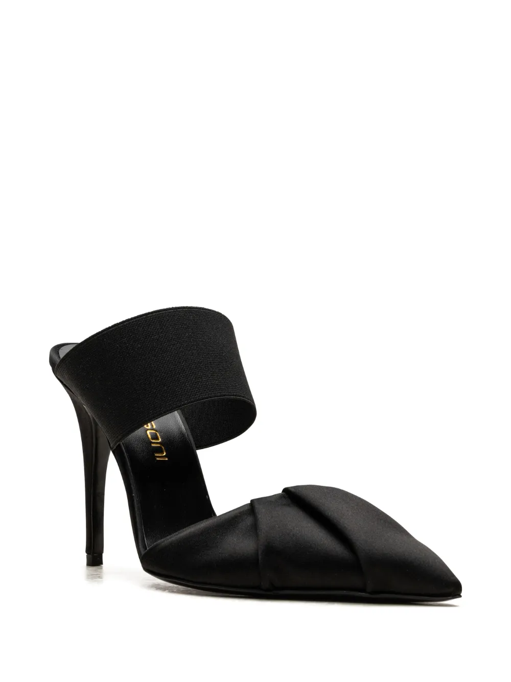 Bruno Frisoni 105mm Draped-design Stiletto Mules In Animal Print