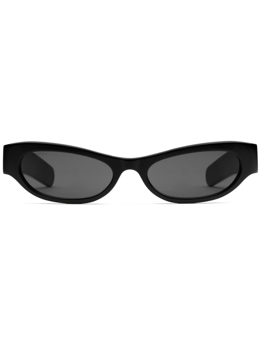 Shop Gucci Logo-engraved Cat-eye Frame Sunglasses In Black