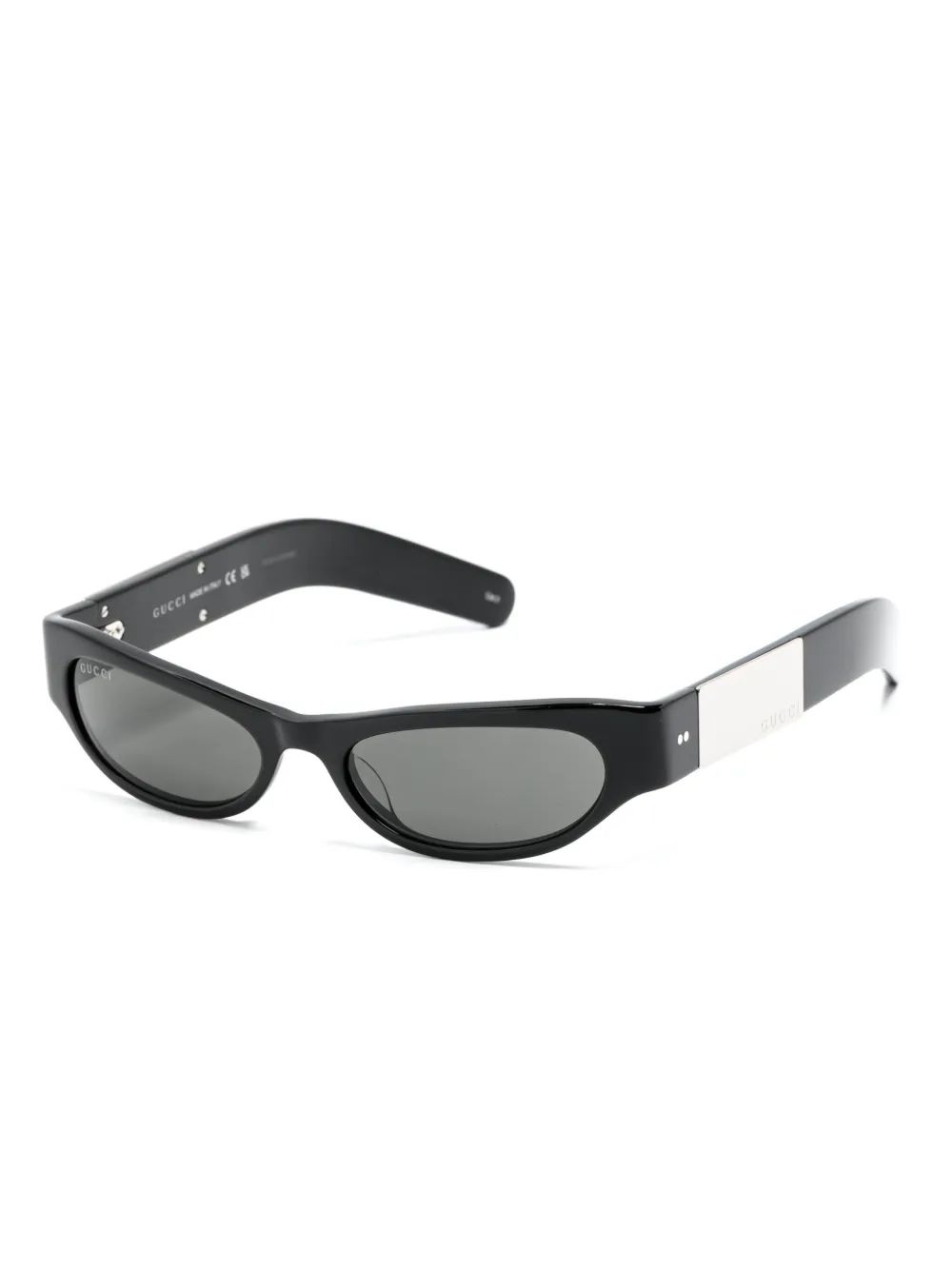 Gucci Eyewear Zonnebril met cat-eye montuur en logoplakkaat Zwart