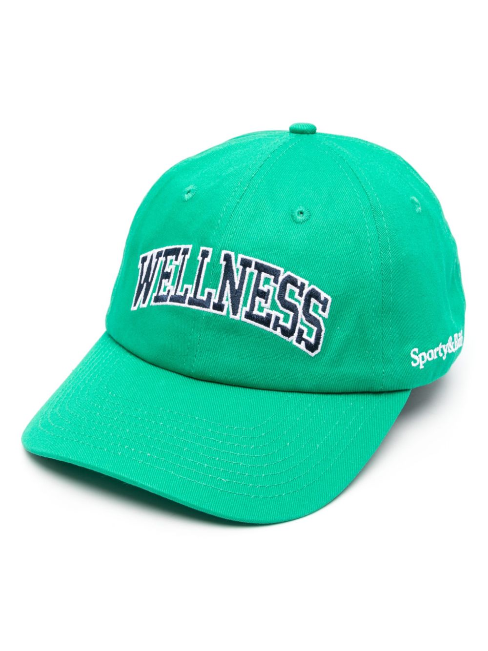 Shop Sporty And Rich Wellness Cotton Baseball Cap In Green