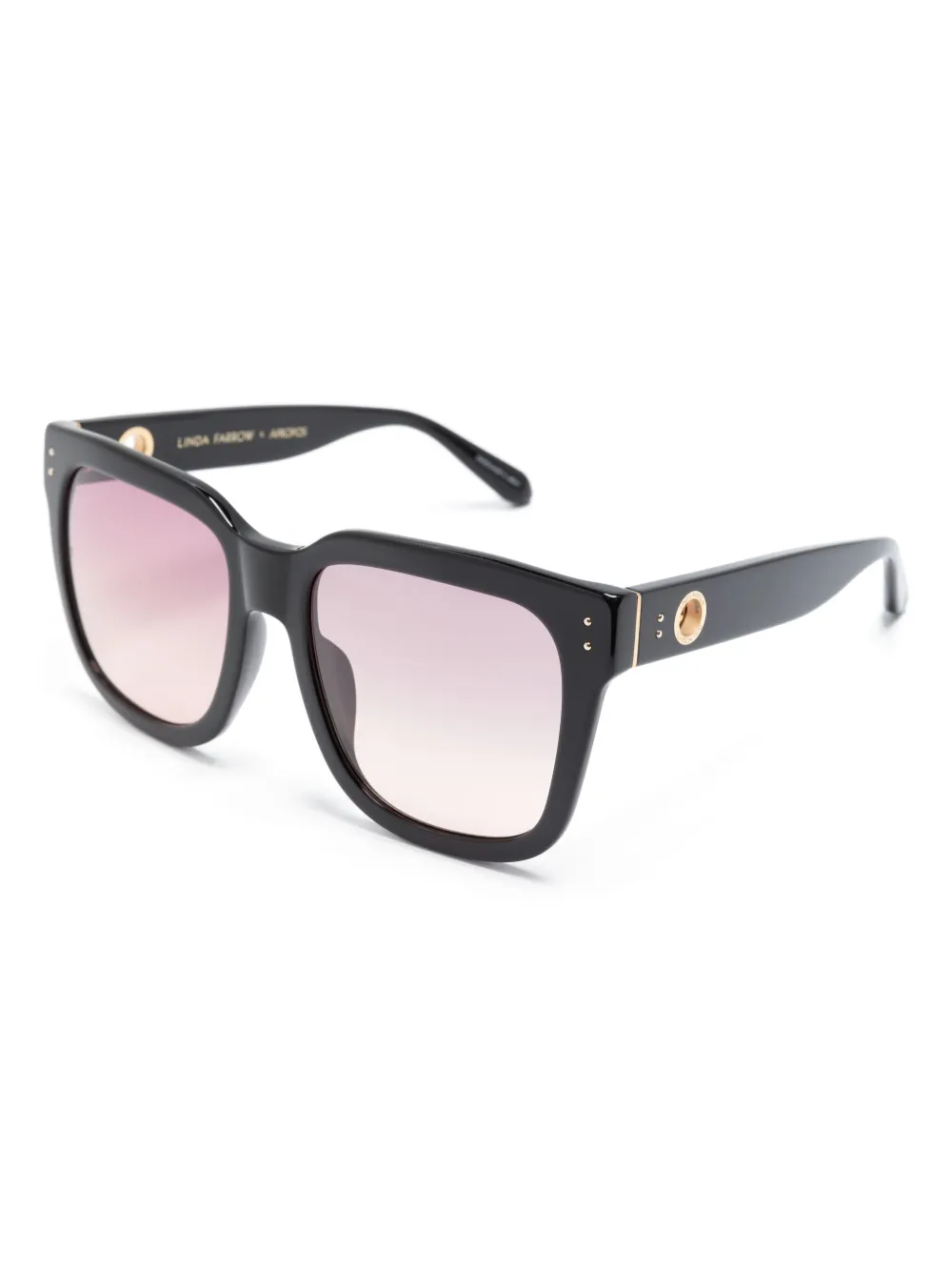 Linda Farrow The Freya square sunglasses - Zwart