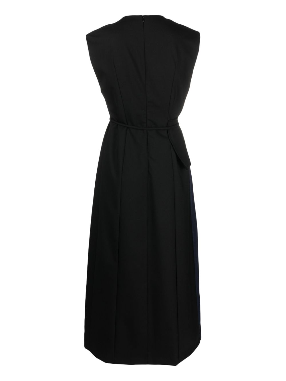 Tela belted layered midi dress - Zwart