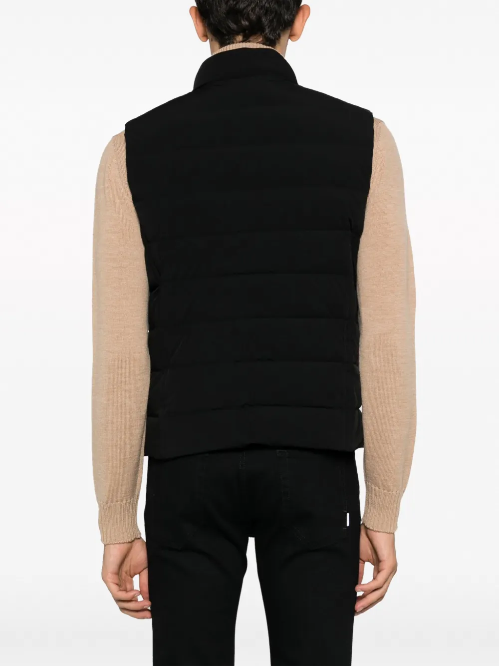 Moorer Logo-tag Padded-design Gilet In Schwarz
