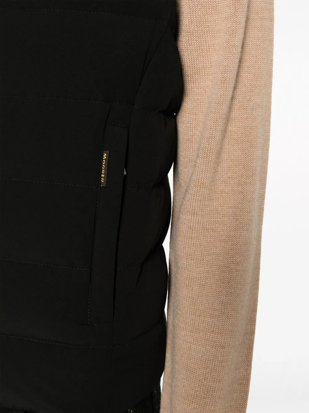 Moorer Logo-tag Padded-design Gilet In Schwarz