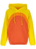 ERL gradient-effect panelled cotton hoodie - Orange