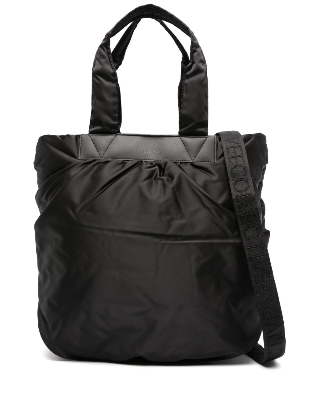 Veecollective Caba Logo-strap Tote Bag In Black