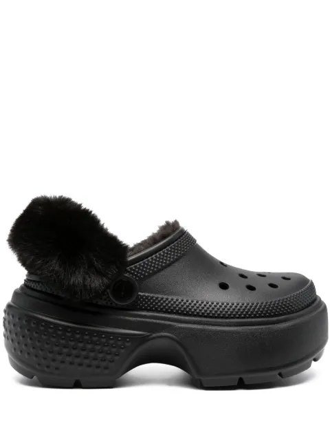 Crocs Stomp faux-fur lining chunky clogs