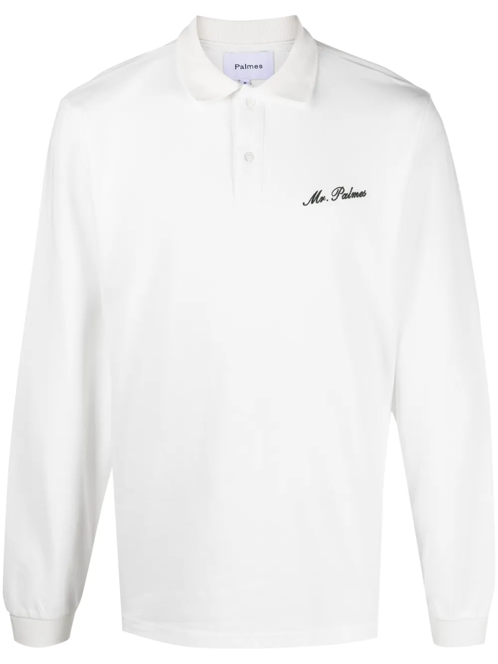 Palmes Mister LS logo-embroidered polo shirt | White | Image 1