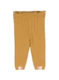 Louise Misha Moldavia pompom-detail cotton leggings - Yellow