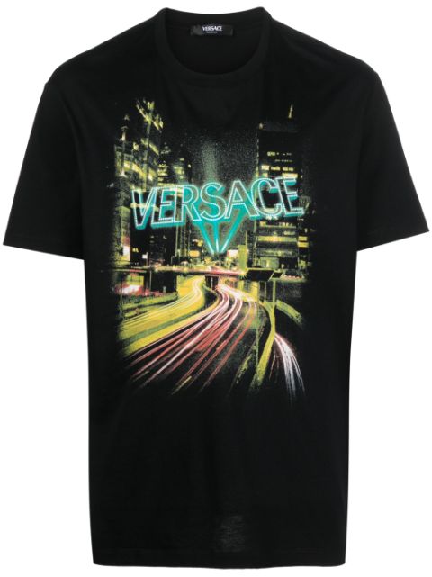 Versace logo-print cotton T-shirt Men