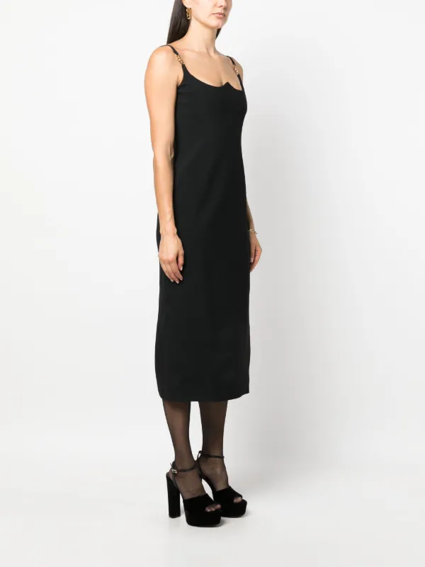 【関税＆送料込み】Versace Dress With Medusa '95 Medusa '95 Draped Mini Dress Black | VERSACE US