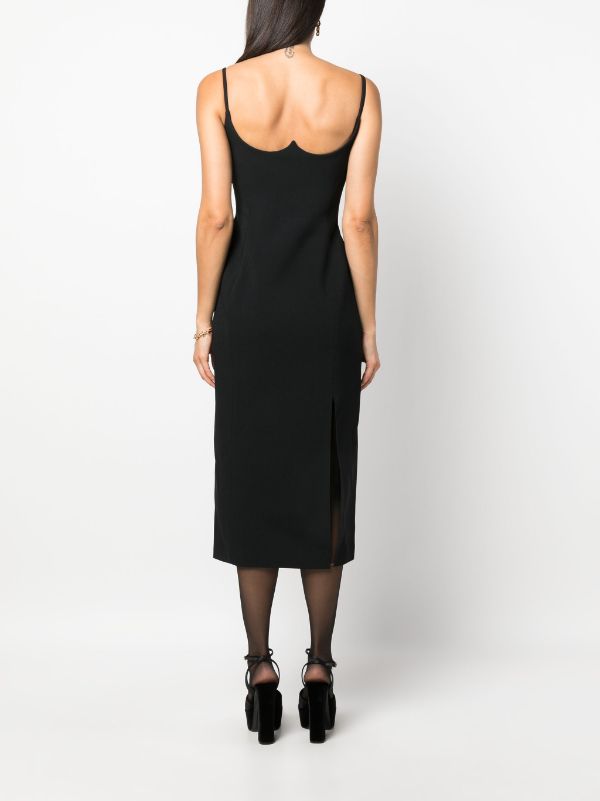 Versace Women's Medusa Fluid Midi Dress in Black