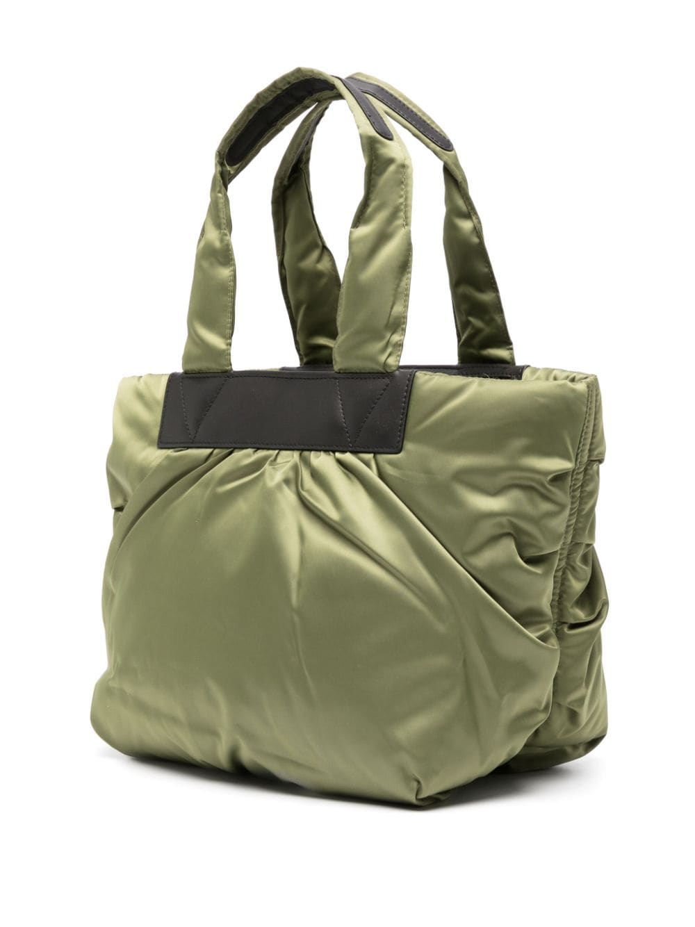 Shop Veecollective Small Caba Logo-strap Tote Bag In Green