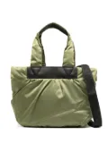 VeeCollective small Caba logo-strap tote bag - Green