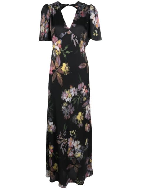TWINSET floral-print satin maxi dress