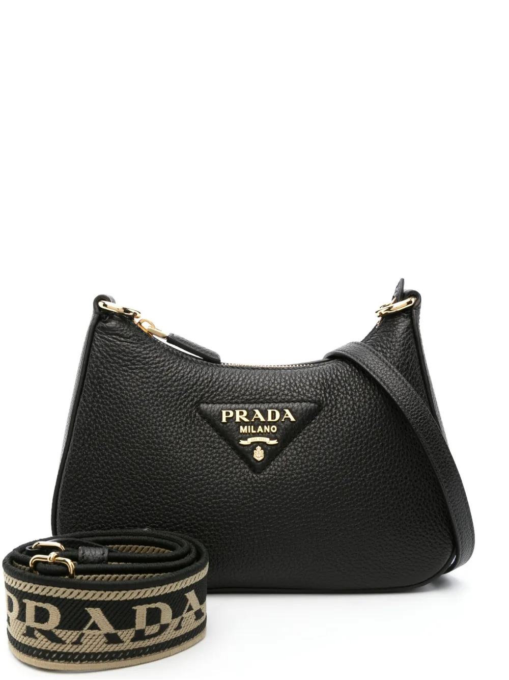ショルダーバッグ・ポシェット *PRADA* Triangle Logo Shoulder Bag Black 1BD0822CYRF0002 1BD MUSINSA | PRADA Triangle Logo Shoulder Bag - Black