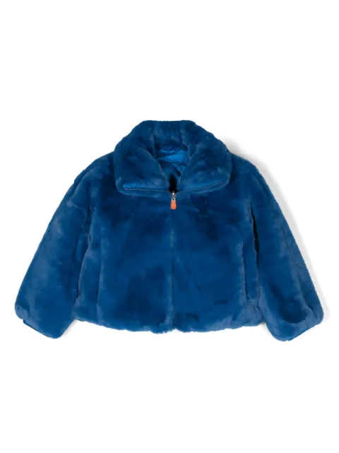 Save The Duck Kids reversible faux-fur padded jacket
