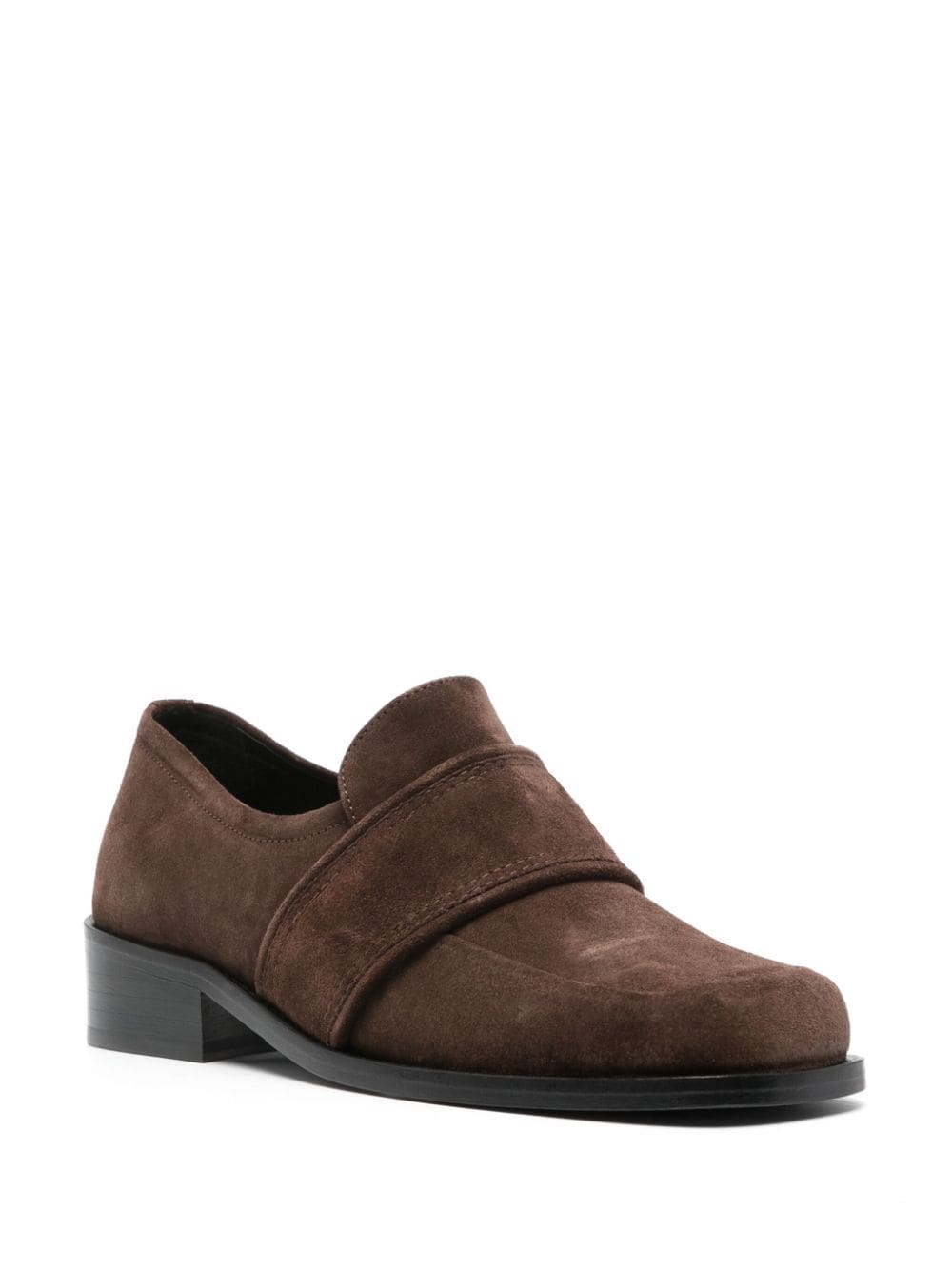 BY FAR Cyril suede loafers - Bruin