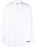 Comme des Garçons Homme logo-patch cotton shirt - White