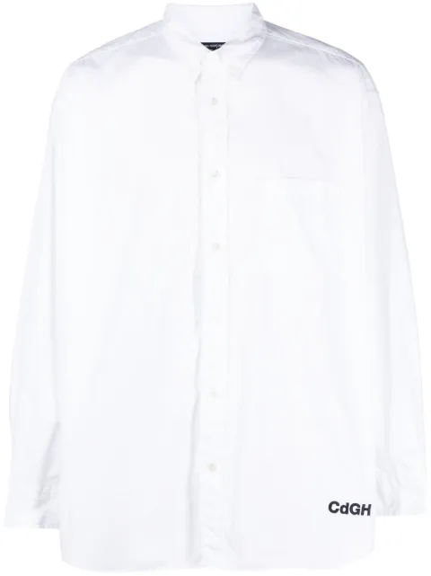 Comme des Garçons Homme logo-patch cotton shirt