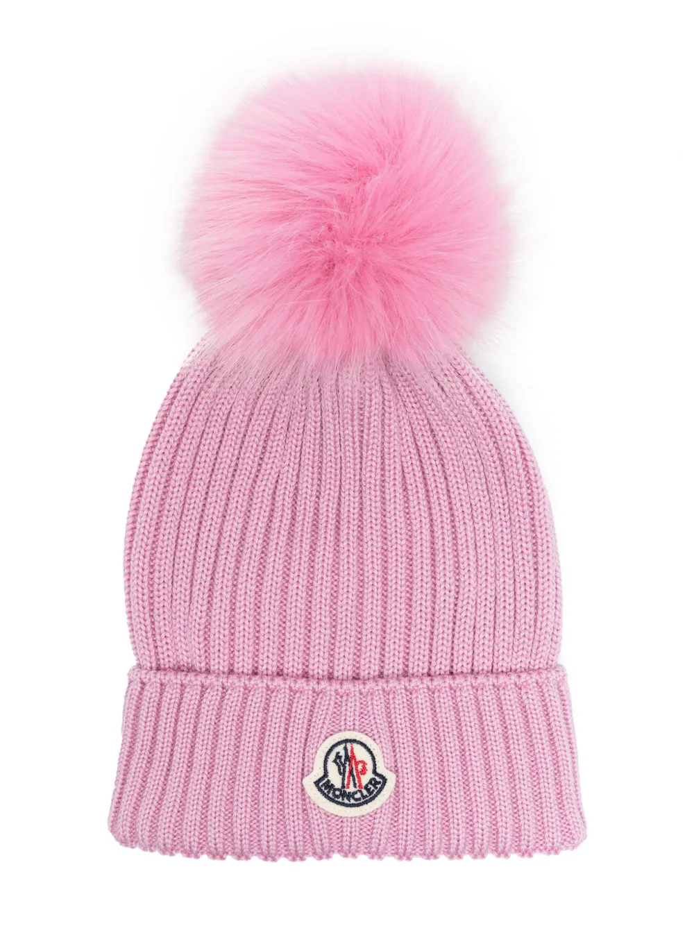 Moncler Enfant Muts met pompon Roze