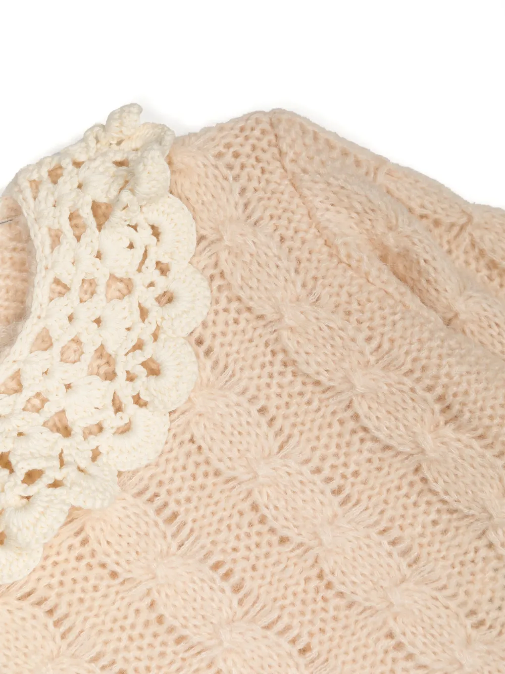 Louise Misha Ascalis gehaakte trui Beige