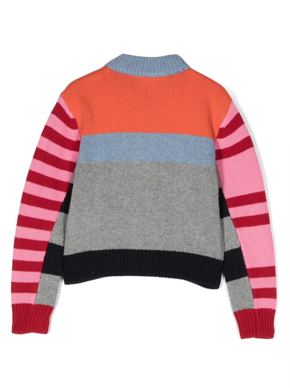 Marni Kids Maglia colour-block knitted jumper - Grijs