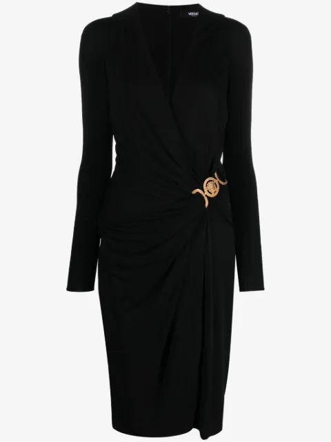Versace robe portefeuille Medusa mi-longue 95