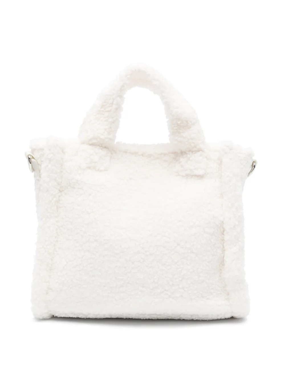  Calvin Klein Kids Logo-embroidered Faux-shearling Shoulder Bag - White 