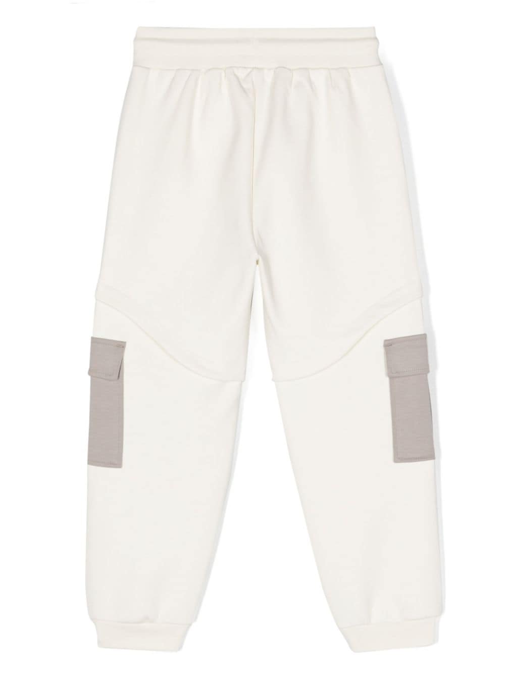 Calvin Klein Kids logo-patch stretch-design track pants - Beige