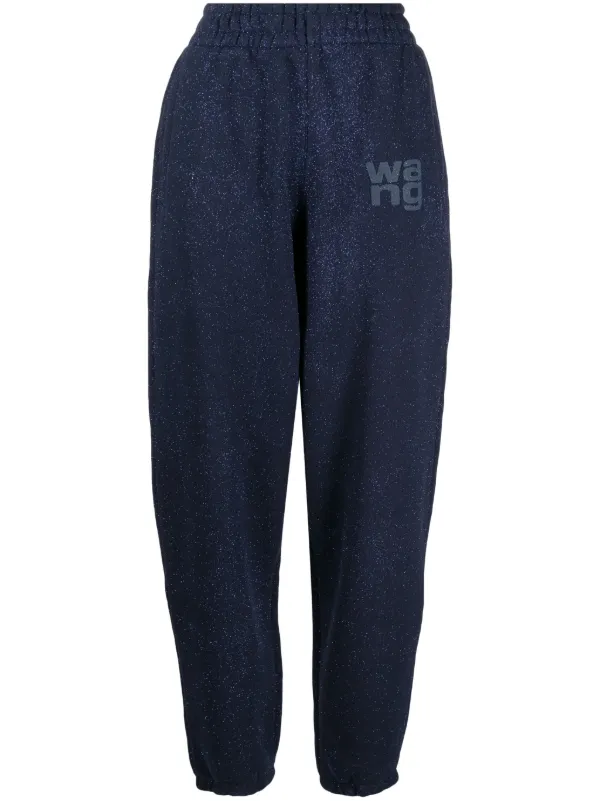 Alexander Wang glitter-effect Terry Track Pants - Farfetch