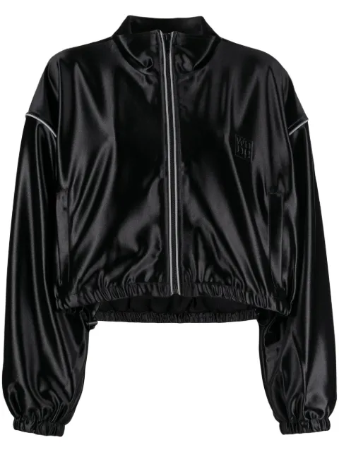 Alexander Wang embossed-logo cropped jacket
