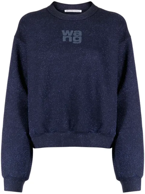 Alexander Wang glitter-effect terry sweatshirt