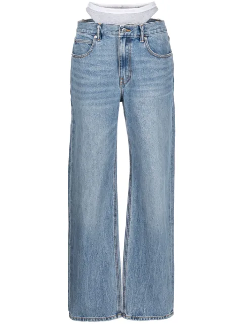 Alexander Wang layered straight-leg jeans