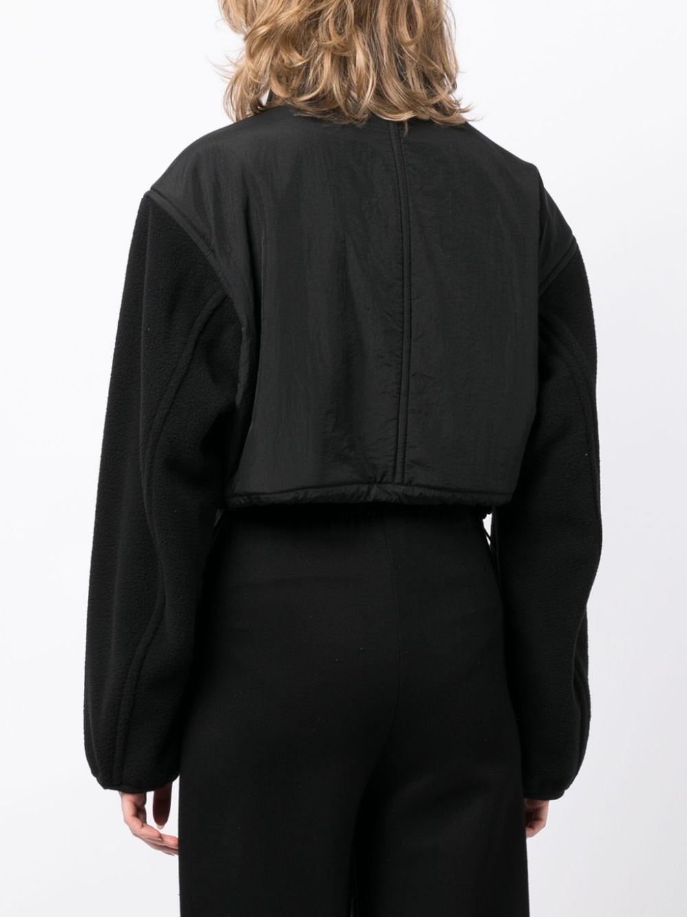 Shop Alexander Wang Zip-up Cropped Jacket In Black