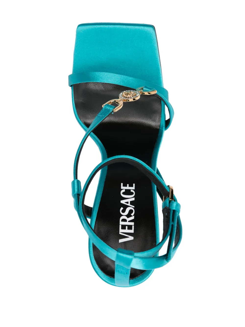 関税込♦VERSACE♦Medusa コットンスリッパ Versace Crystal Medusa '95 115mm Sandals | Blue | FARFETCH JO