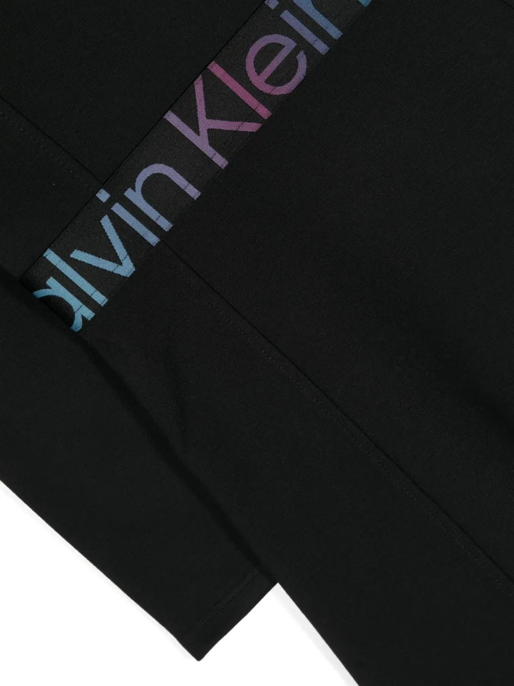 Calvin Klein Kids Shirtjurk met logoband Zwart