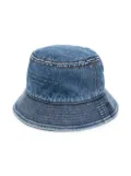 Alexander Wang logo-embossed denim bucket hat - Blue