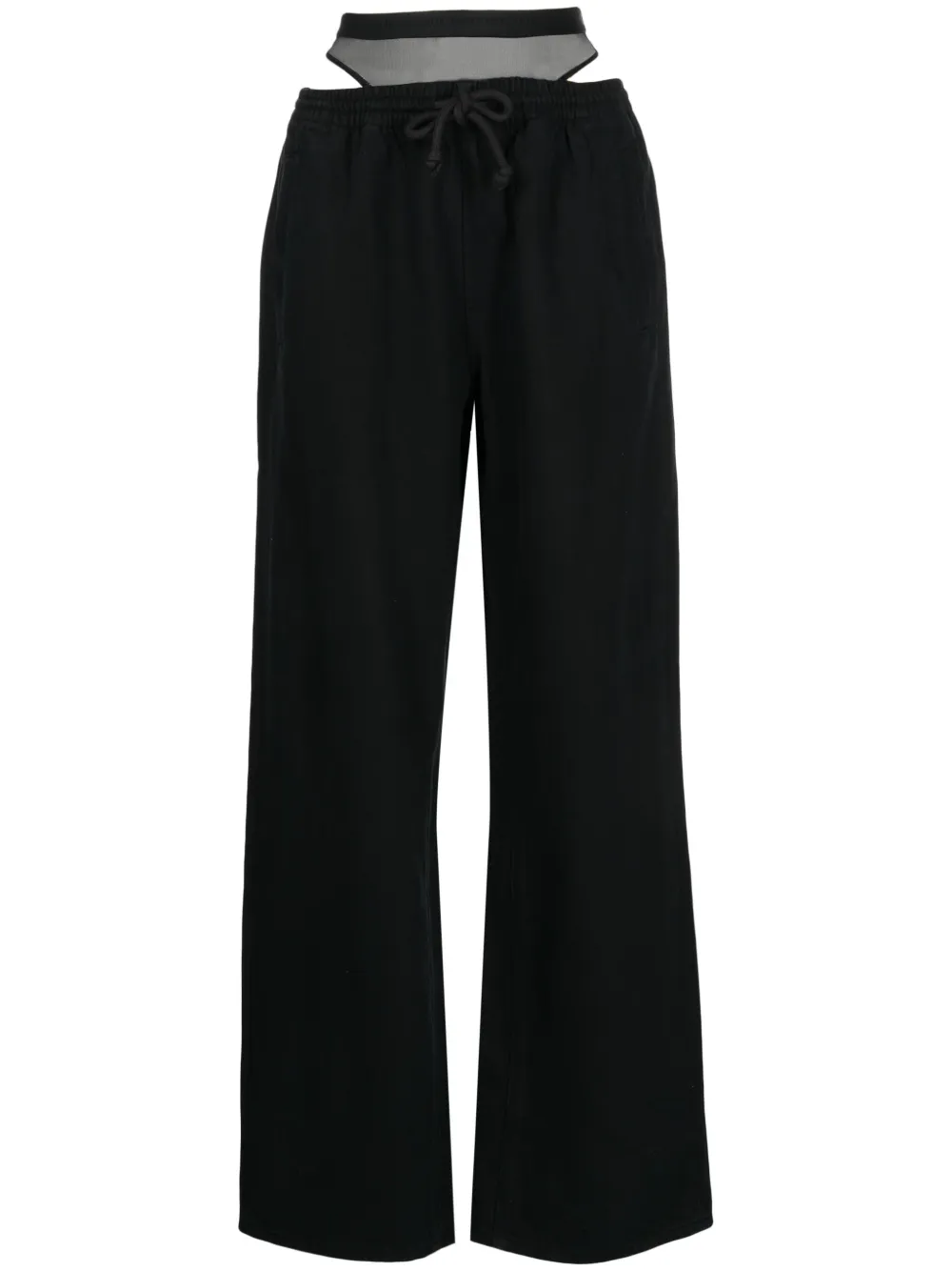 Alexander Wang Layered Track Trousers In Black