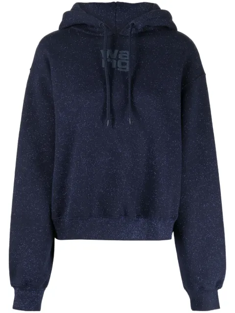 Alexander Wang glitter-effect terry hoodie